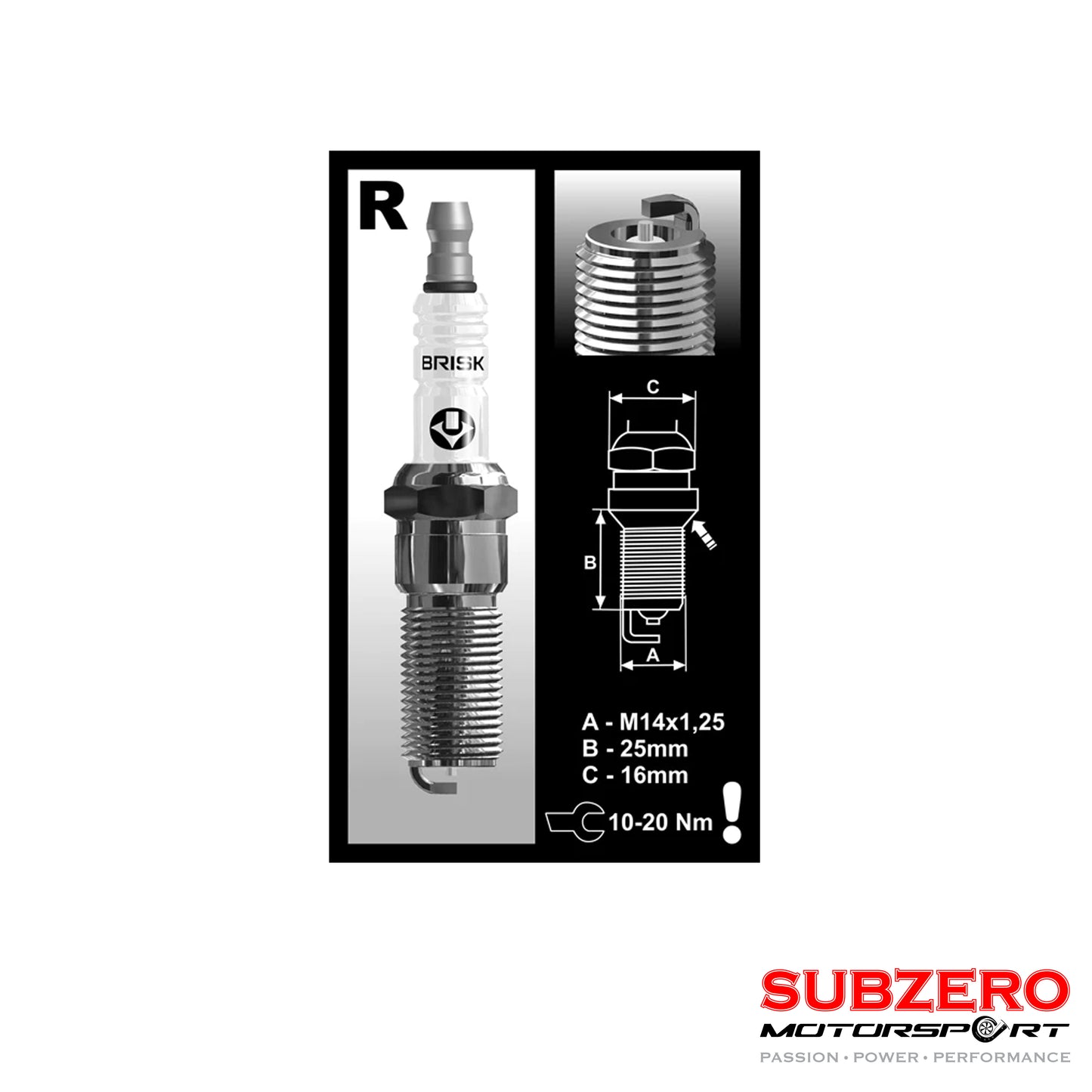 RR10S Brisk Racing Silver Spark Plug